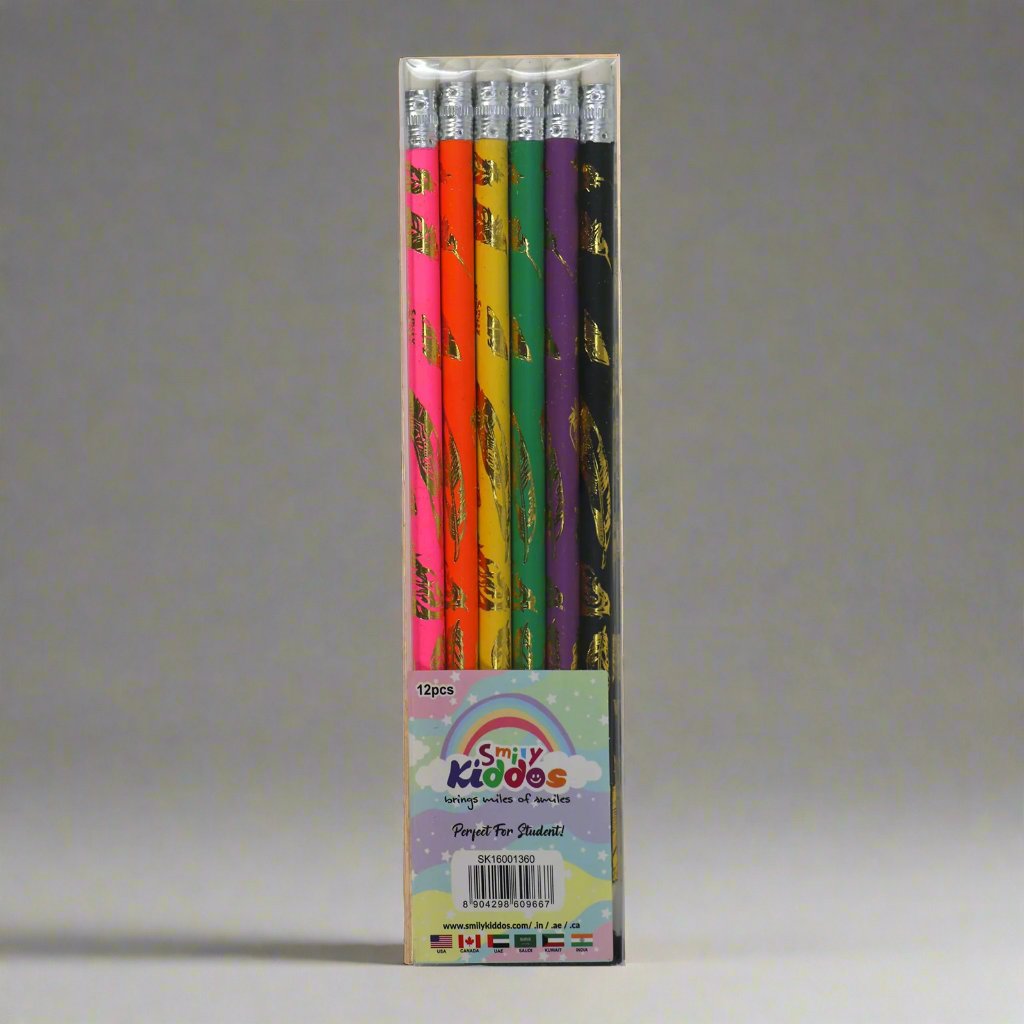 Smily HB Pencils Set For Girls -  (Set of 12 Pencils)