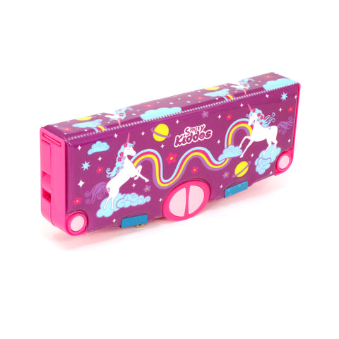 Image of Smily Pop Out Pencil Box-Rainbow Unicorn Theme