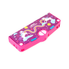 Smily Pop Out Pencil Box-Rainbow Unicorn Theme