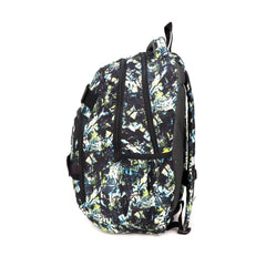 Teen backpack Black & Green left side