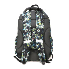 Teen backpack Black & Green back side