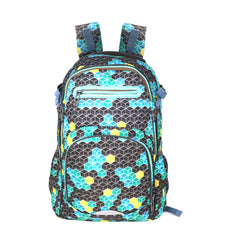 Teen backpack Black & Future Green front