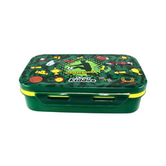 Smily Kiddos Small Brunch Stainless Steel Lunch Box - Sports Theme Green