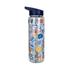 Smily kiddos Sipper Bottle 750 ml - Space Theme |  Navy Blue