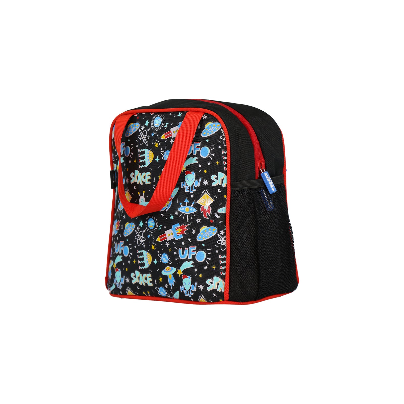 Smily kiddos joy lunch bag-Space Theme Black