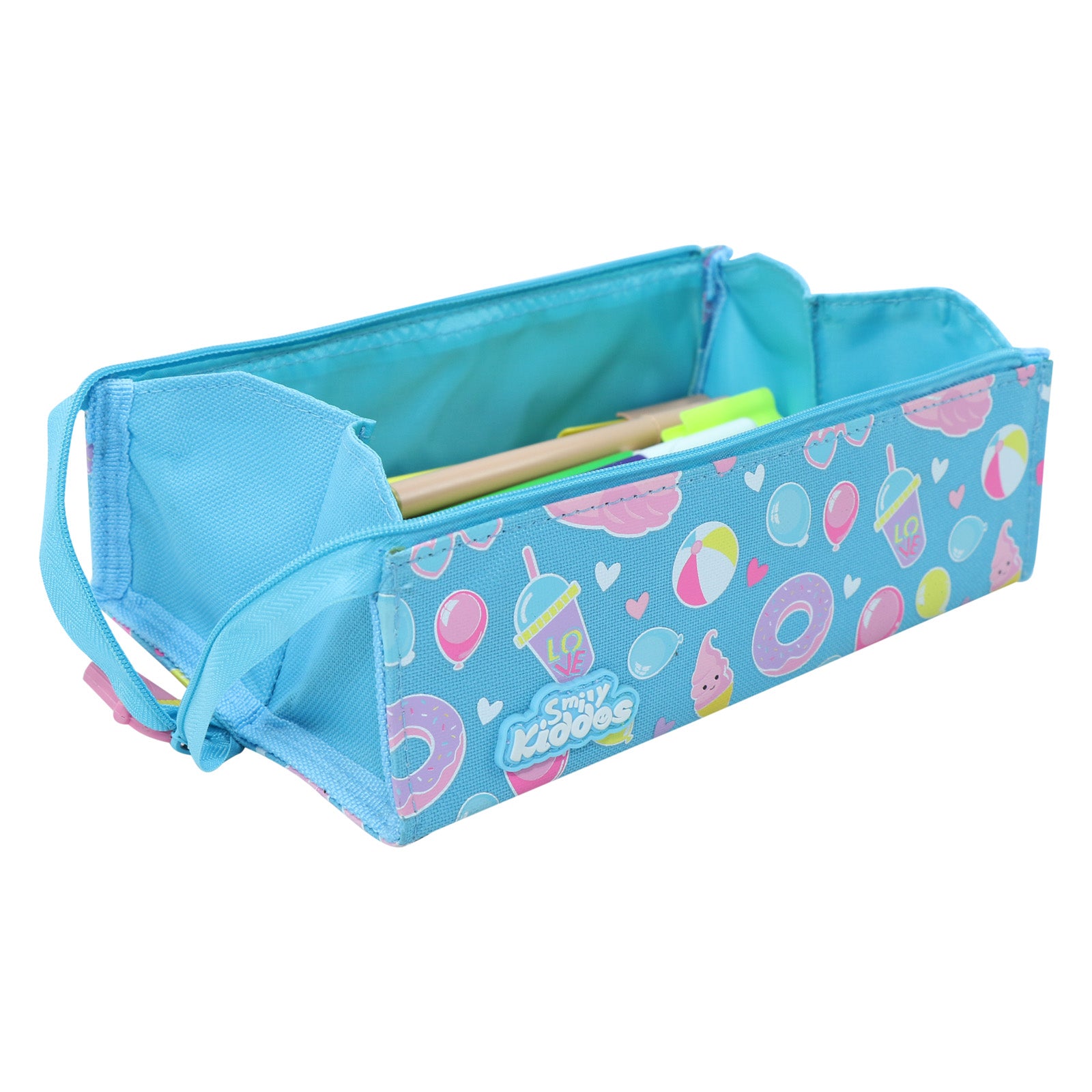 Smily Kiddos Tray Pencil Case Swan Theme Light Blue