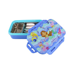 Smily Kiddos Small Brunch Stainless Steel Lunch Box - Mermaid Theme