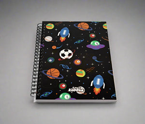 Smily A5 Lined Notebook Black