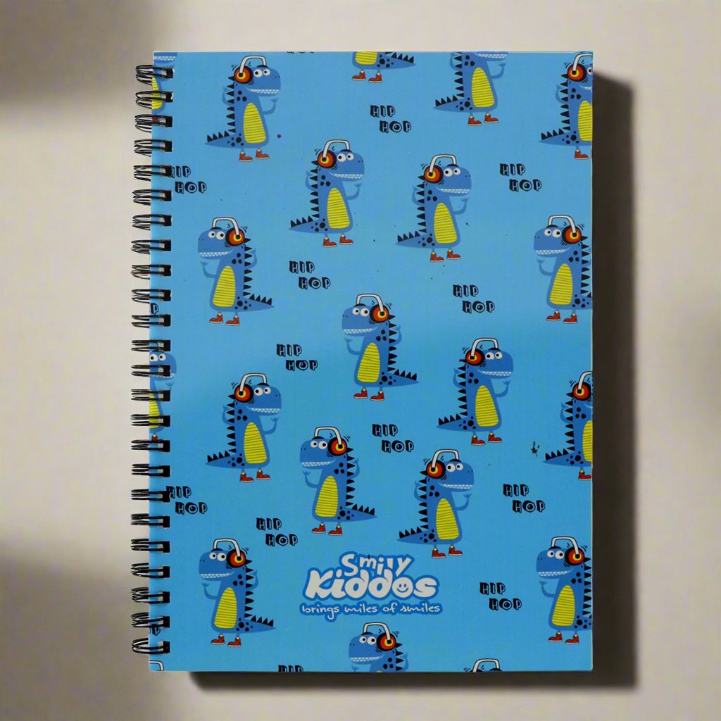 Smily Kiddos  A5 Lined Notebook Dino Theme Blue