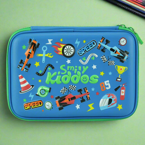 Image of Smily Single Compartment Pencil Case Blue