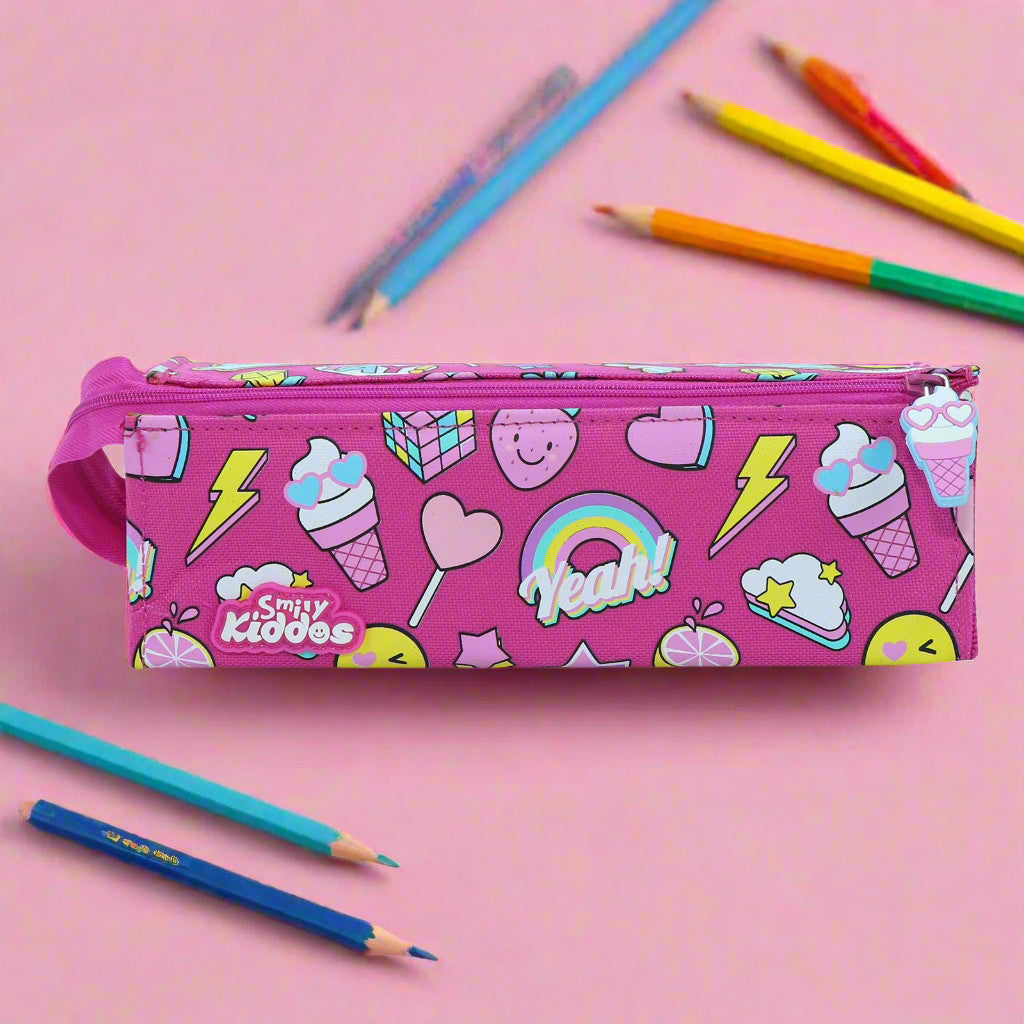 Smily Kiddos Tray Pencil Case Fun Theme Pink