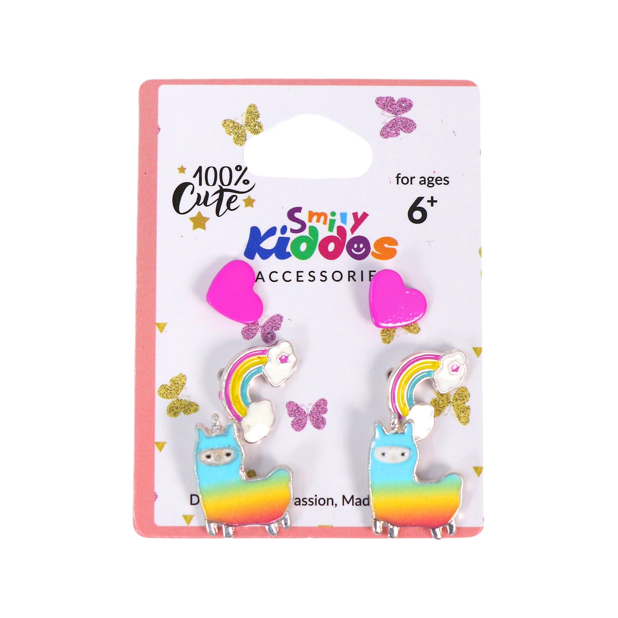 Smily Kiddos Rainbow Llama Ear Ring Set - 3