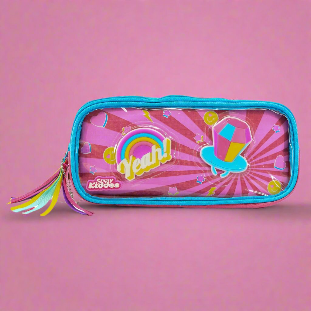 Smily Kiddos Fancy Transparent Pencil Case Pink