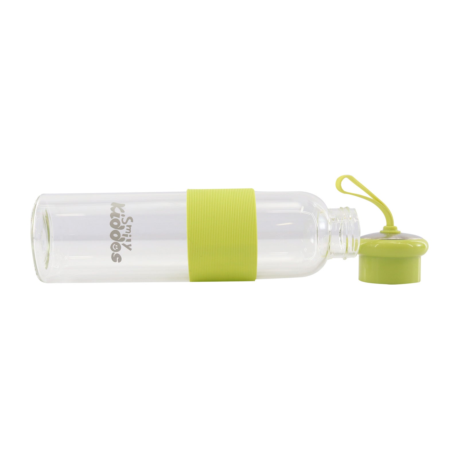 Smily Kiddos Glass bottles with Silicone Grip Green