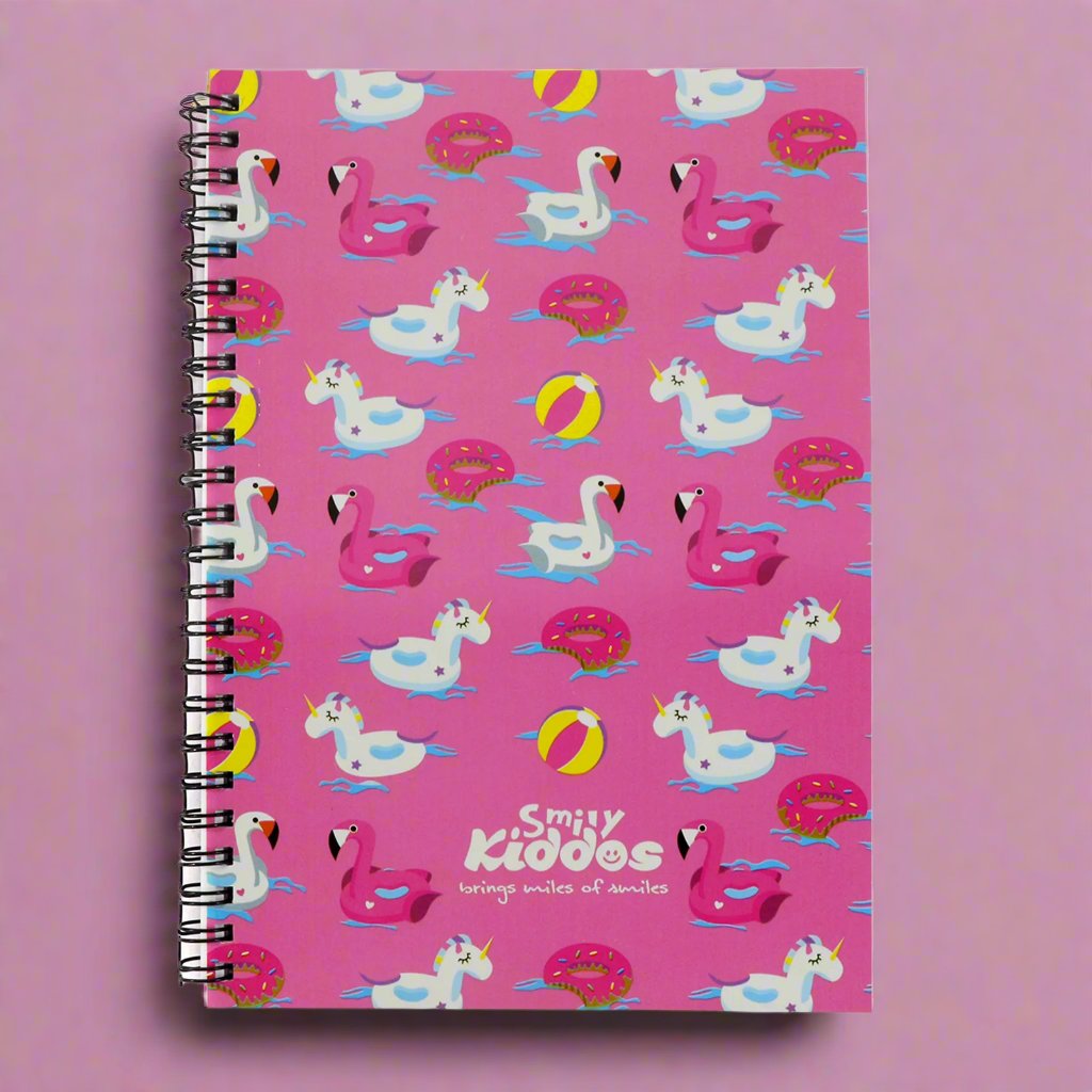 Smily Kiddos A5 Lined Notebook Swan Theme Pink