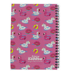 Smily Kiddos A5 Lined Notebook Swan Theme Pink