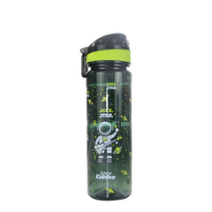 Smily Kiddos Straight Water Bottle With Flip Top Nozzle Rockstar