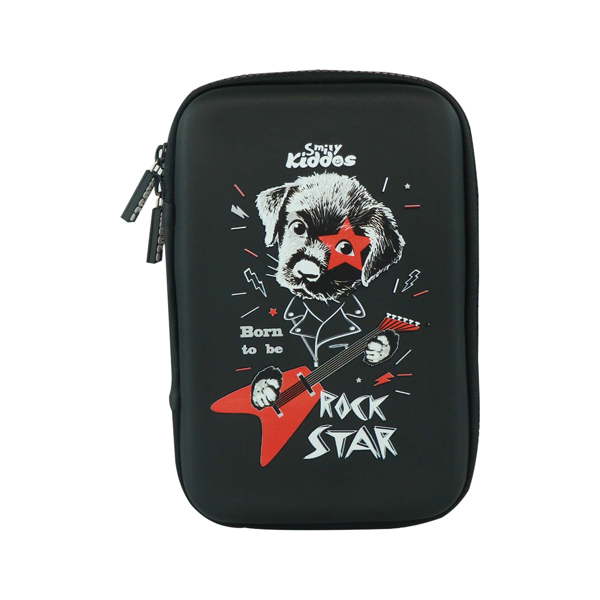 Smily kiddos Single Compartment Rockstar Puppy - Black