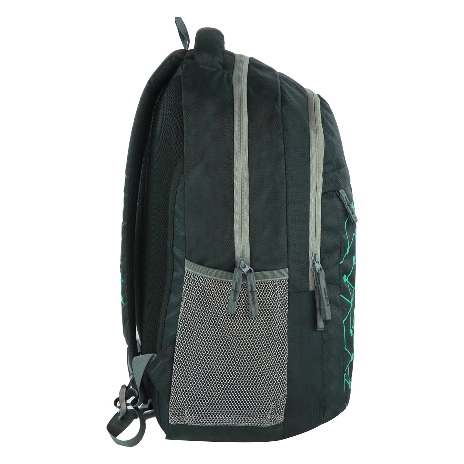 SIRIUS Laptop LTP 03 Backpack  geometric print GREEN & Black