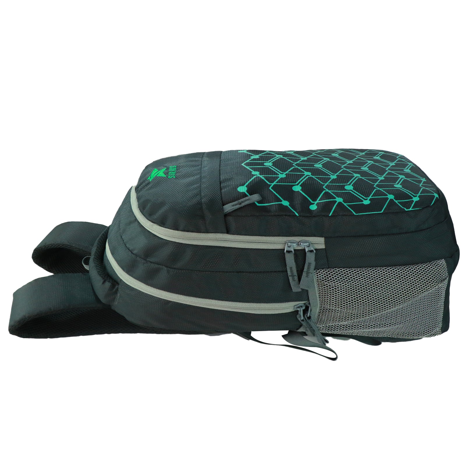 SIRIUS Laptop LTP 03 Backpack  geometric print GREEN & Black