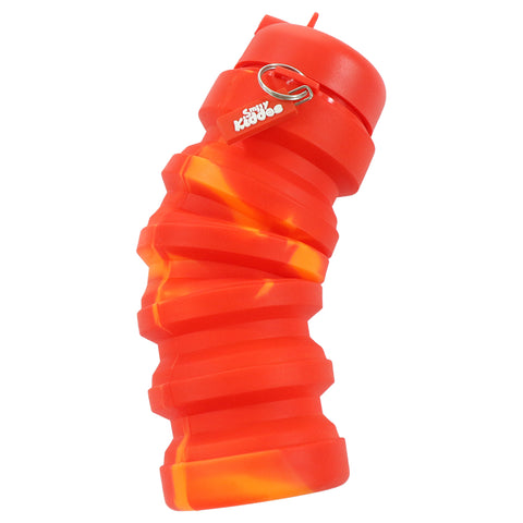 Image of Smily Kiddos Silicone Expandable & Foldable Water Bottle- Red