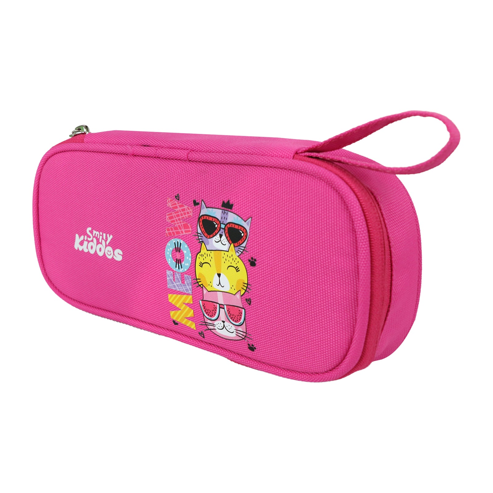 Smily Kiddos Zipper Pencil Pouch Meow Kitty Dark Pink