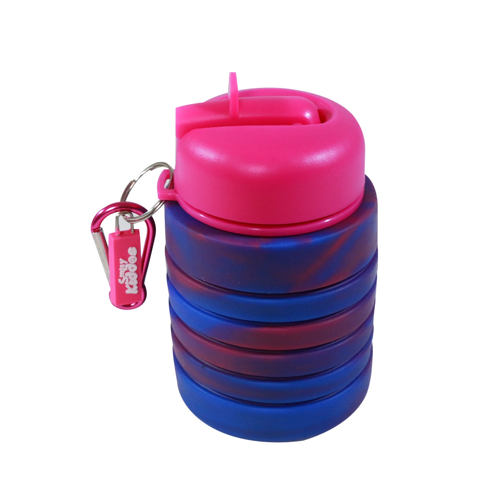 Smily kiddos silicone Pink and Blue Water Bottle