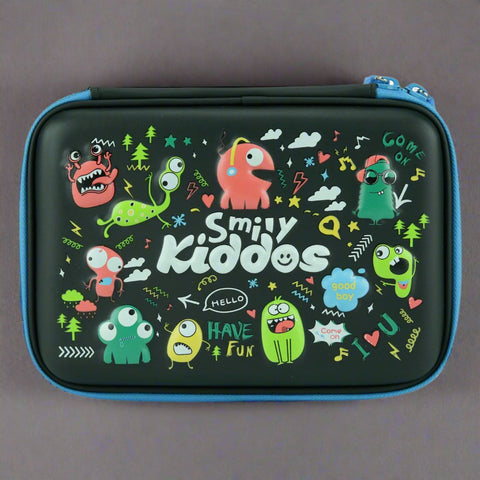 Image of Smily Single Compartment Pencil Case Black