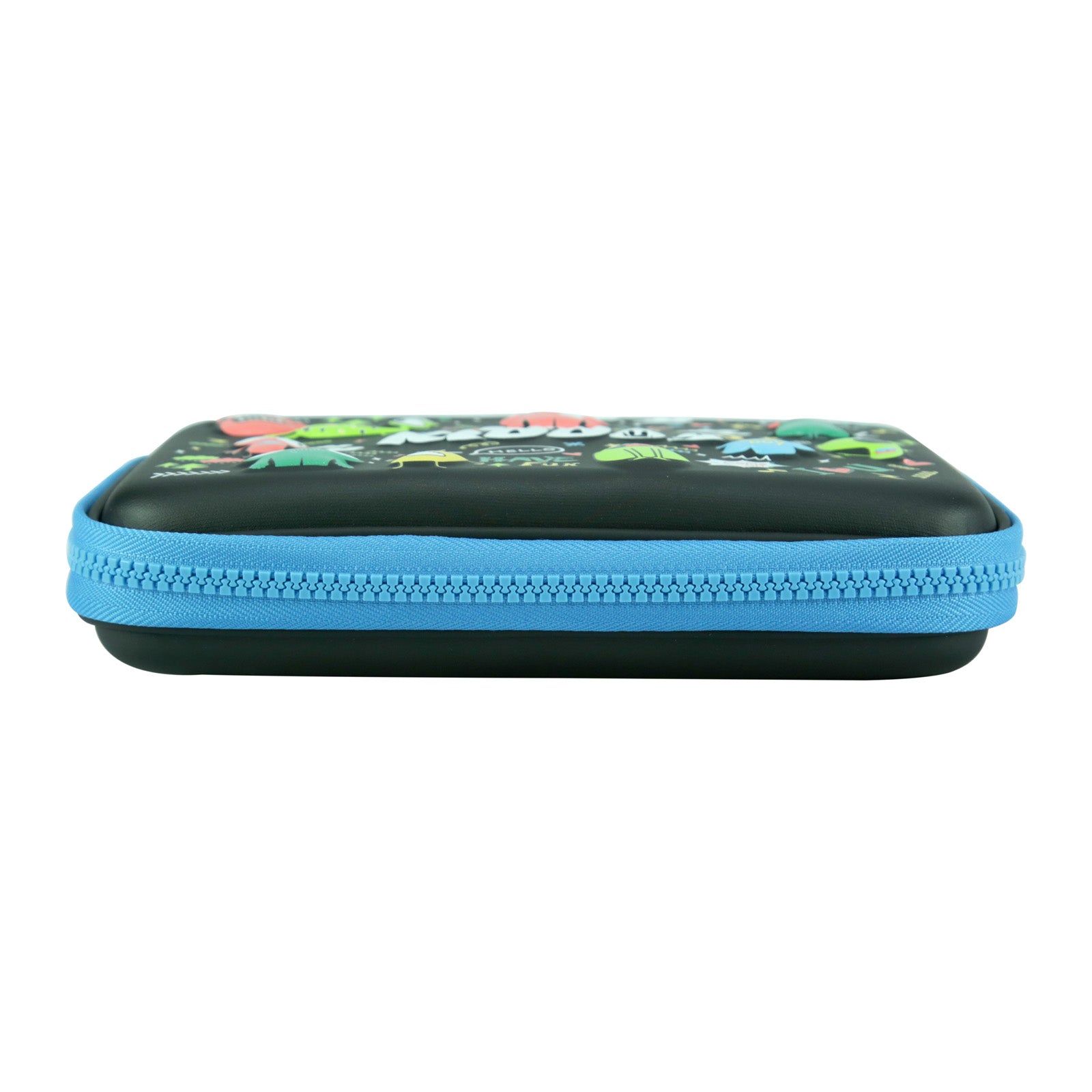 Smily Single Compartment Pencil Case Black