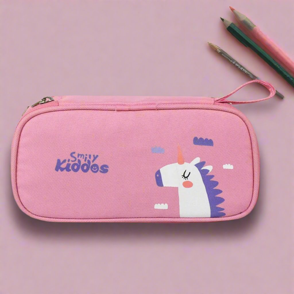 Smily Kiddos Zipper Pencil Pouch Unicorn Light - Pink