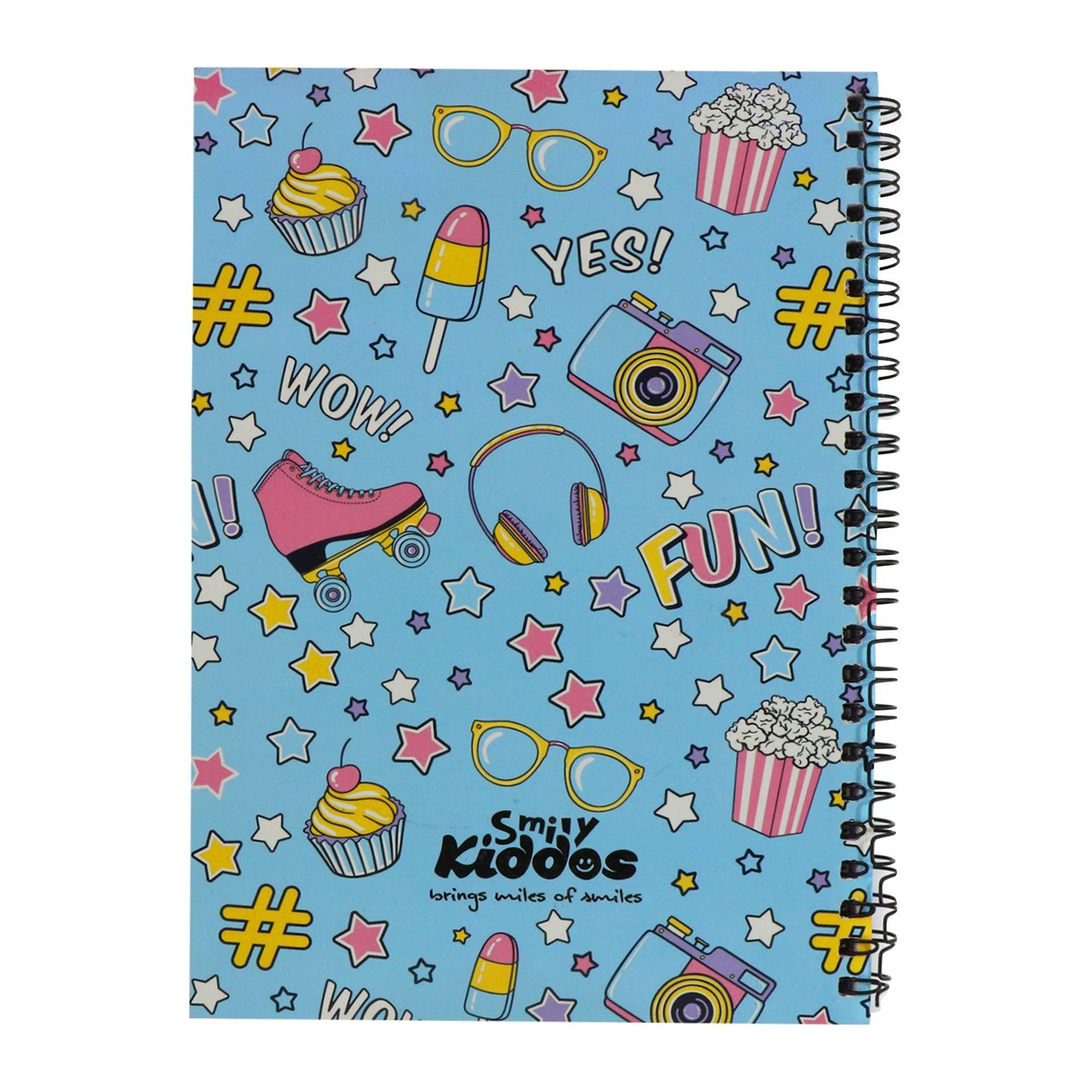 Smily Kiddos A5 Lined Notebook Fun Theme Light Blue