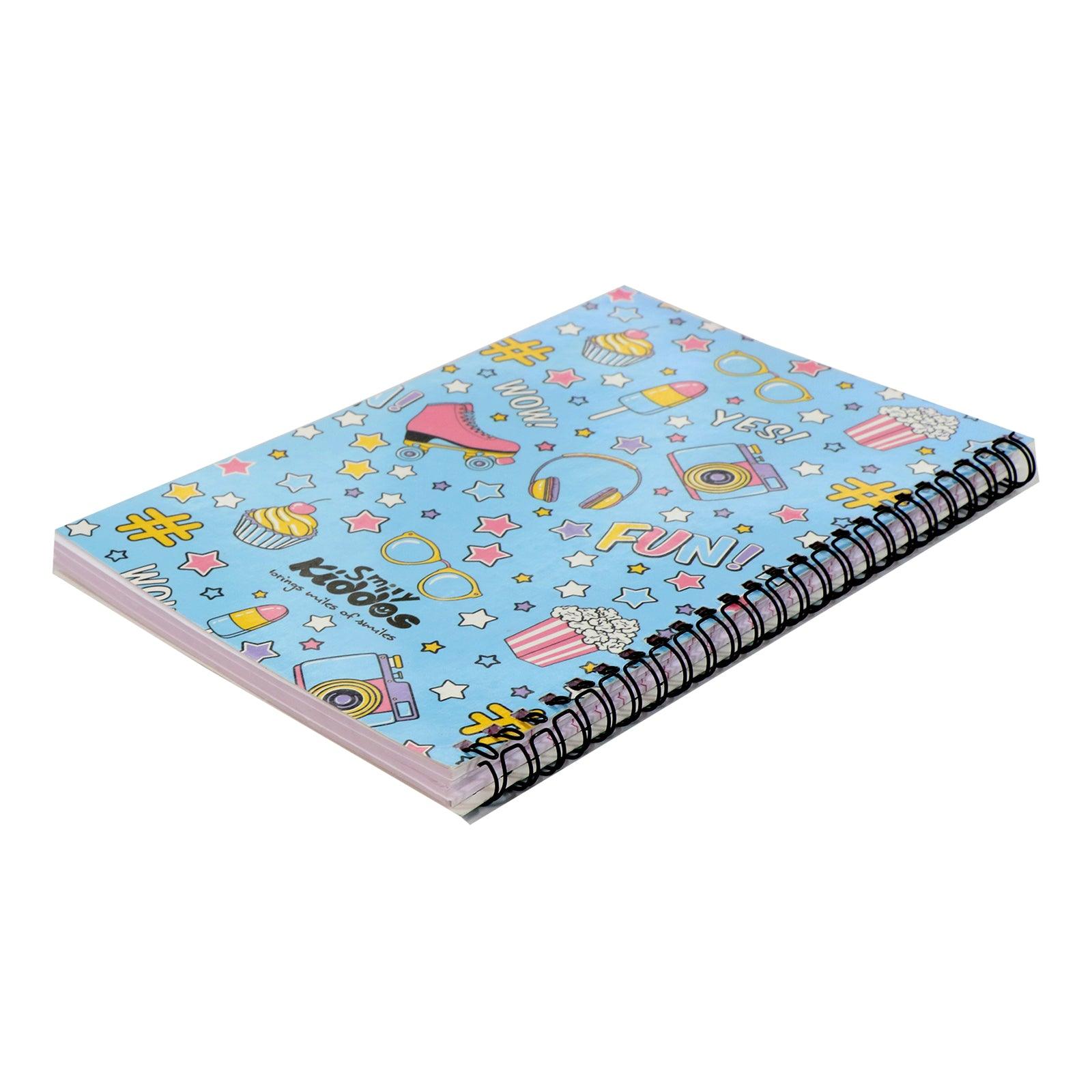 Smily Kiddos A5 Lined Notebook Fun Theme Light Blue