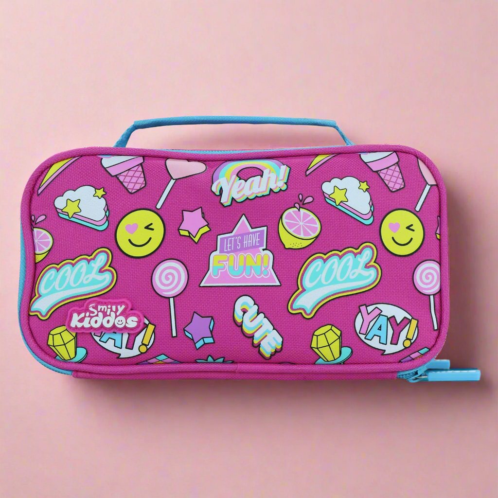 Smily Kiddos Multipurpose Pencil Case Fun Theme Pink