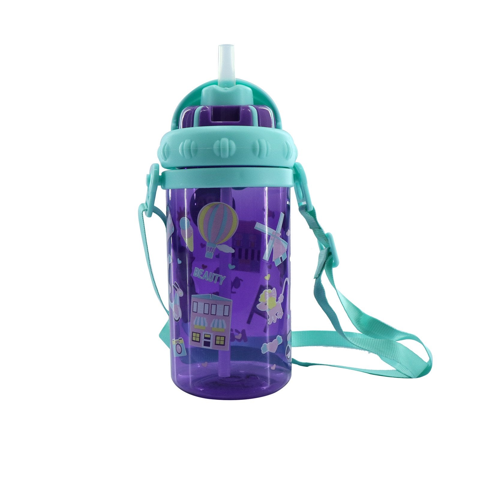 Smily Sipper Water Bottle Purple