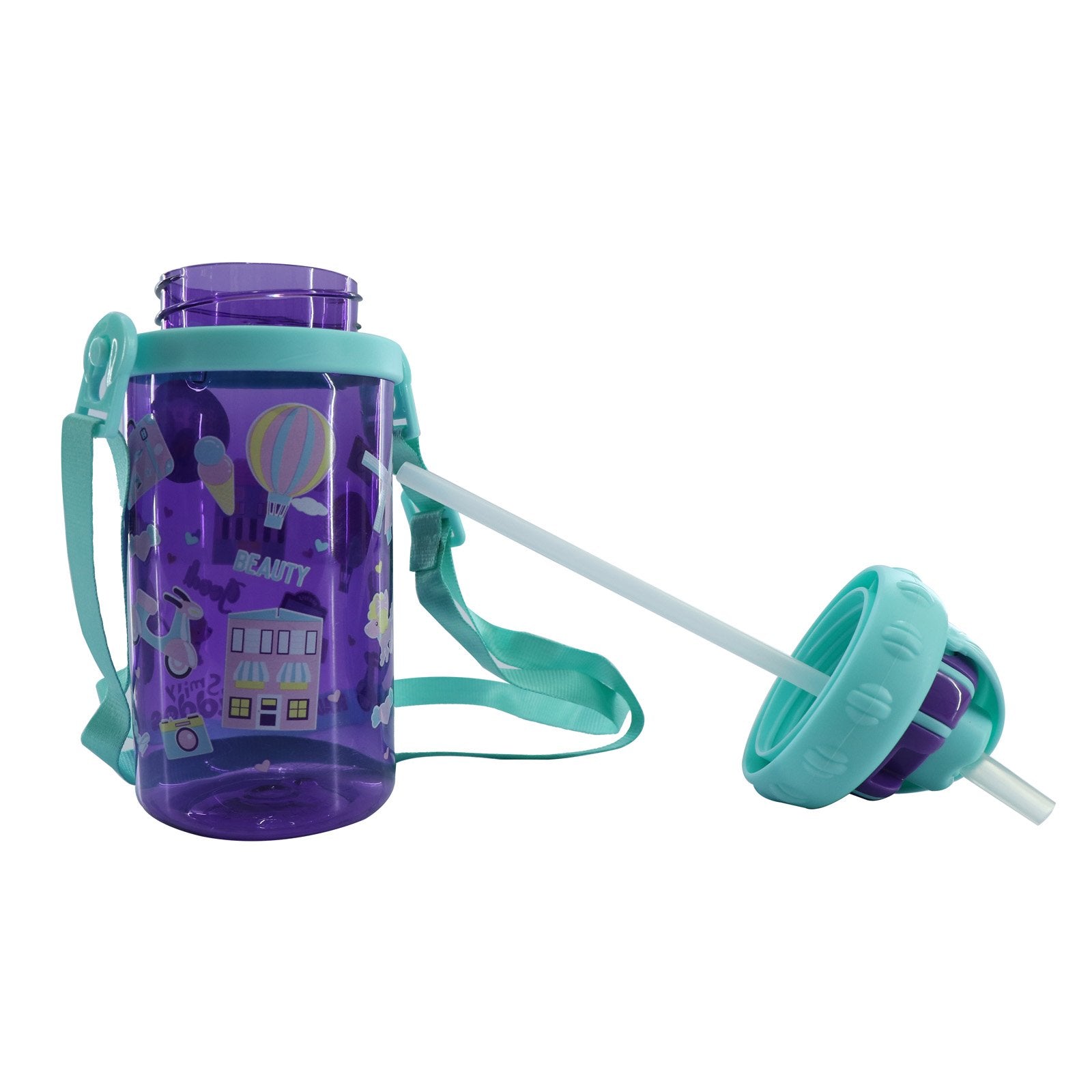 Smily Sipper Water Bottle Purple