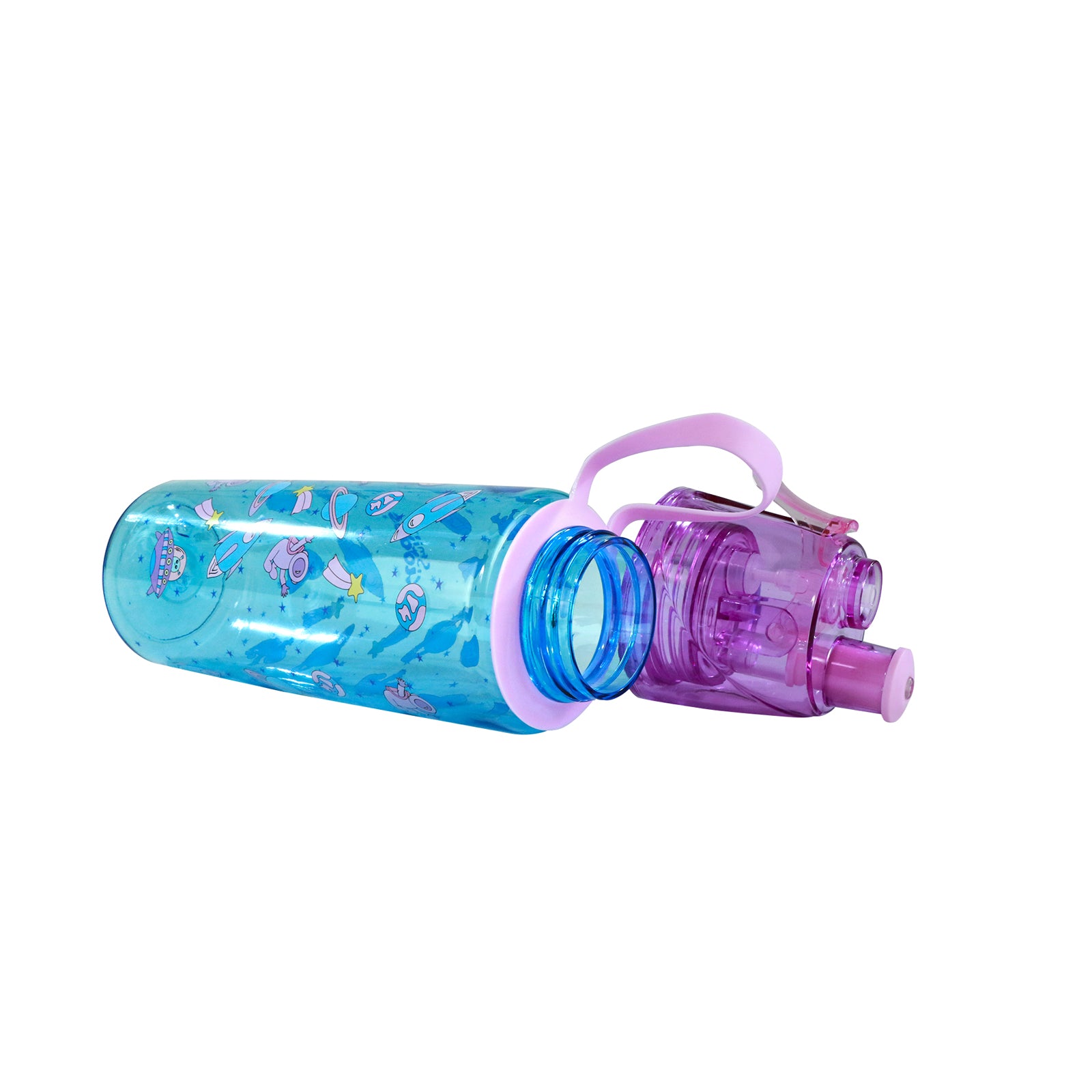 Smily kiddos Sports water bottle space theme light blue