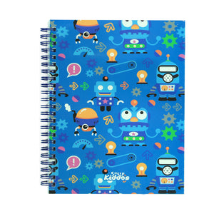 Smily A5 Lined Notebook Blue