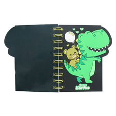 Smily kiddos Spiral Notebook Dino Teddy - Black