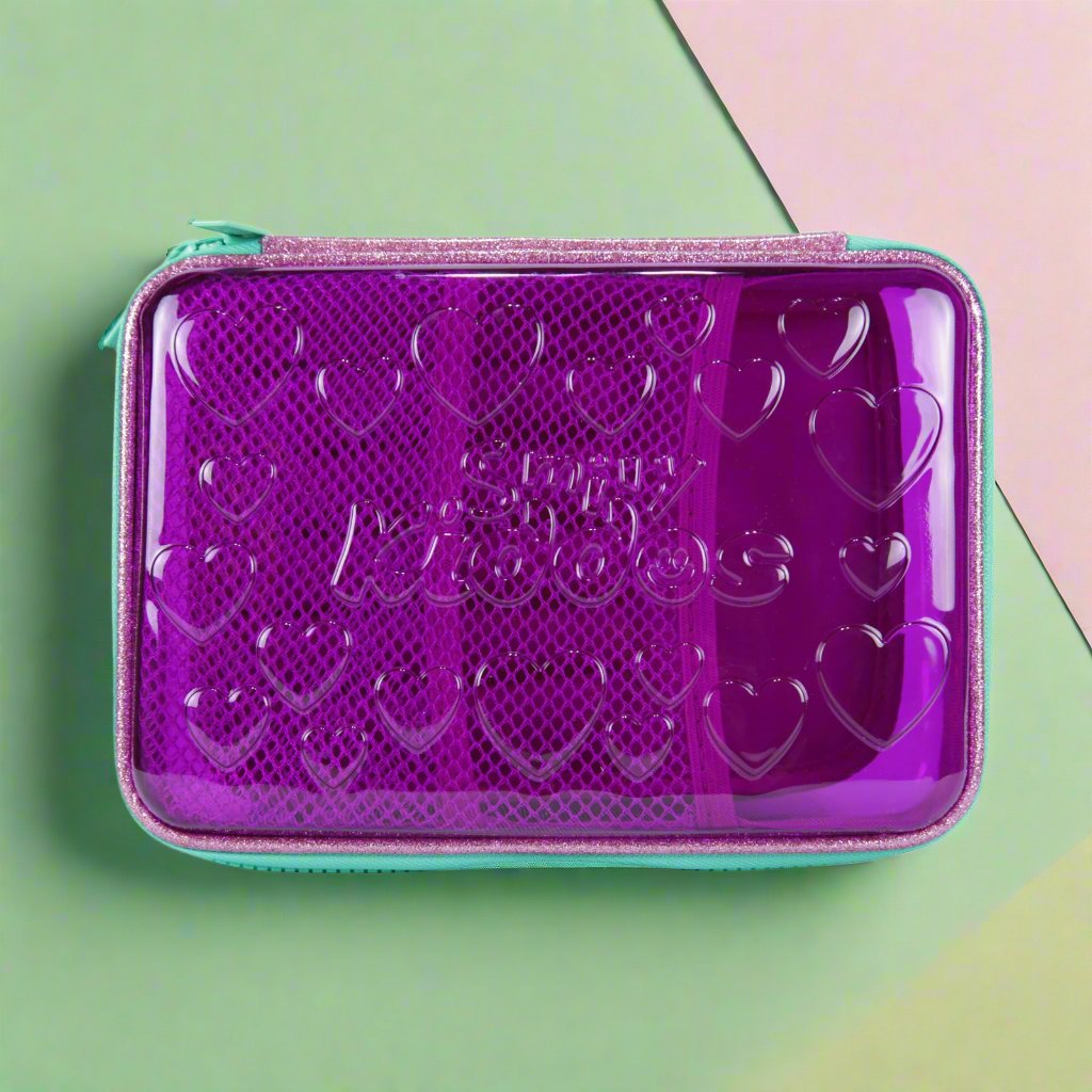 Smily Pvc Pencil Case Purple