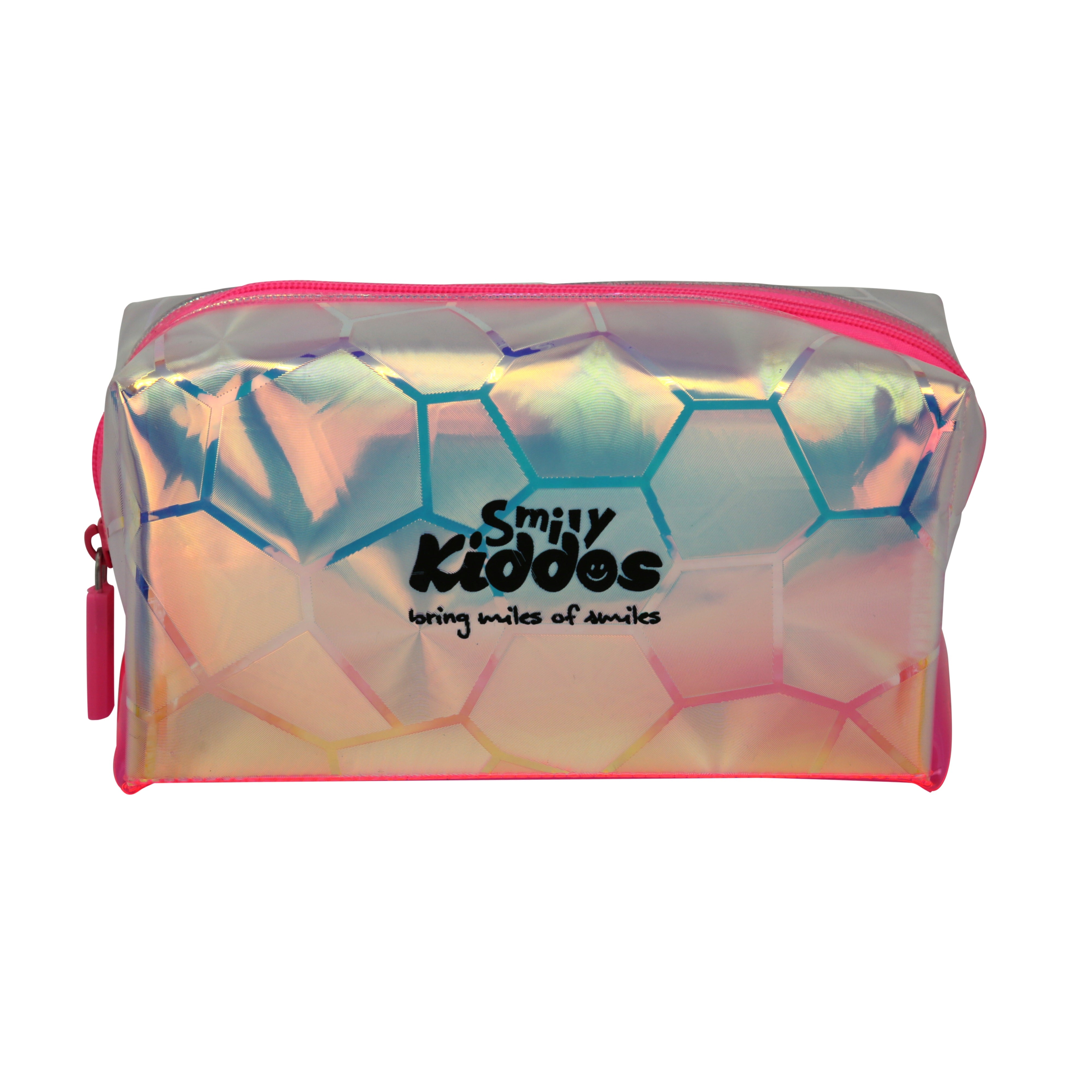 Smily Transparent Cosmetic Pouch Pink