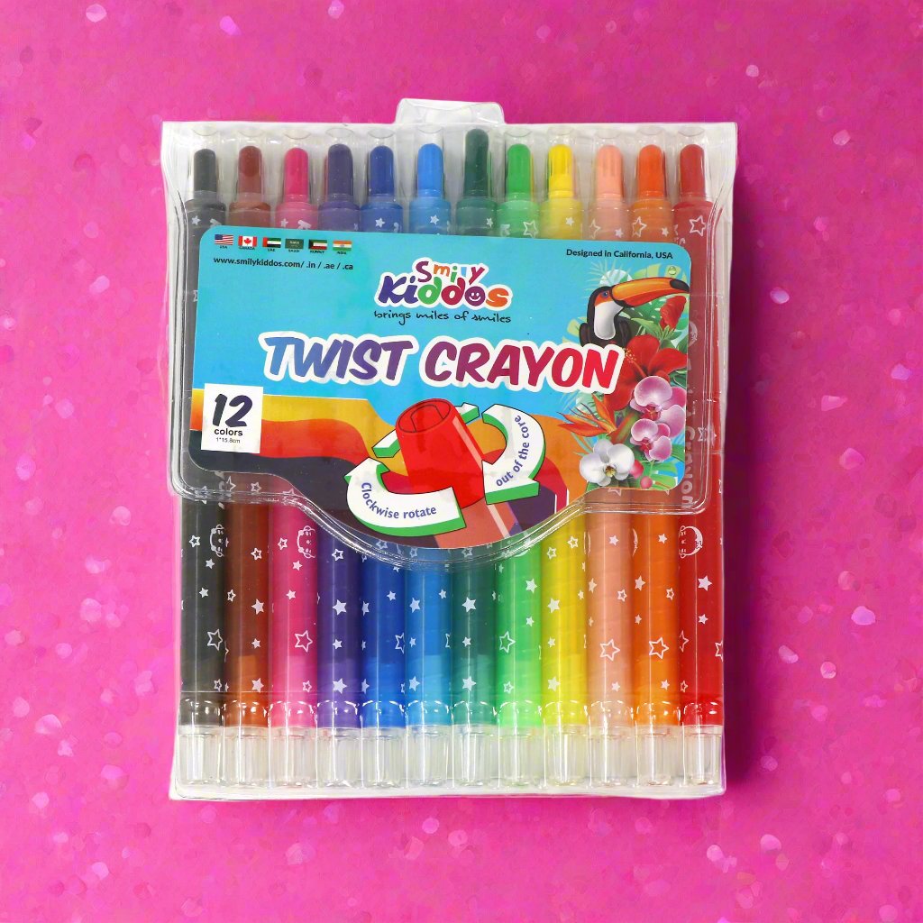 Smily Kiddos Twist Crayons - Pack of 12