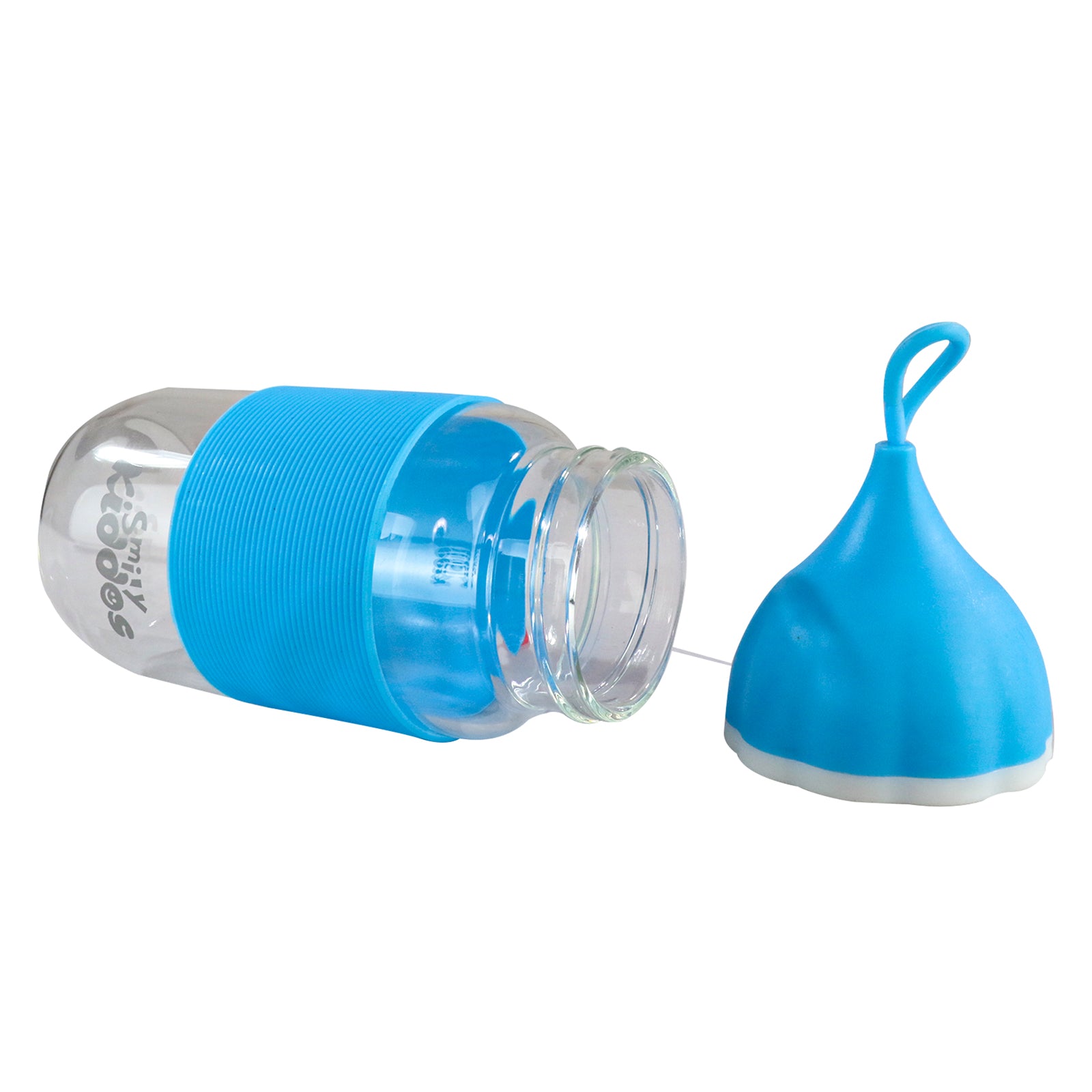 Smily Kiddos Glass bottles for Kids Blue