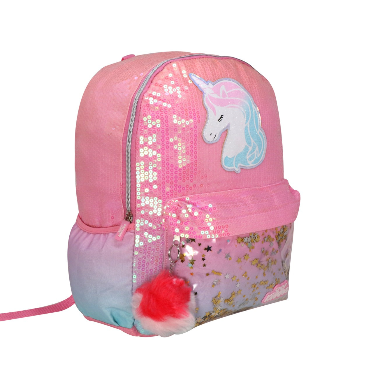 Smily Kiddos Unicorn Charm Backpack For Girls - Pink