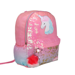 Smily Kiddos Unicorn Charm Backpack For Girls - Pink