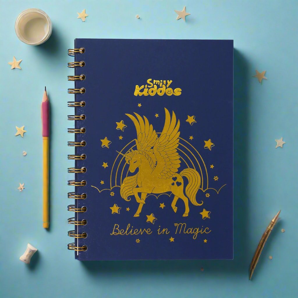 Smily Kiddos Spiral Notebook - Unicorn