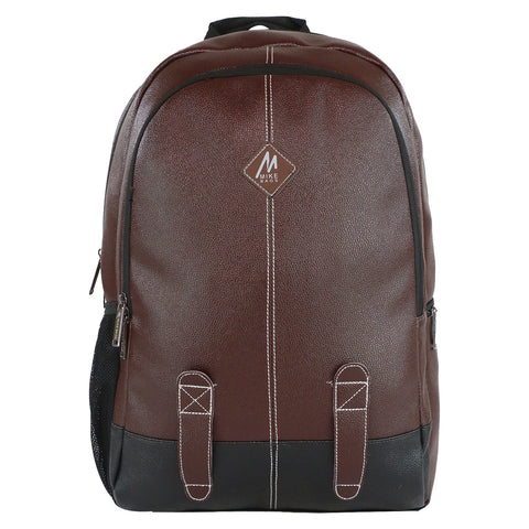 Teakwood Leathers Unisex Genuine Leather Dark Brown Solid Backpack 23 L  Laptop Backpack Brown - Price in India | Flipkart.com