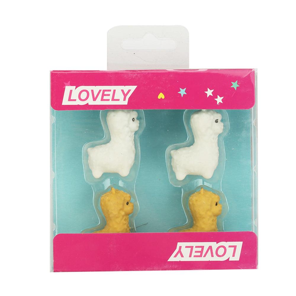 Smily Kiddos Fancy Llama Eraser Set - 4