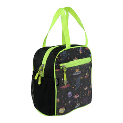 Smily kiddos joy lunch bag- Alien theme - Black