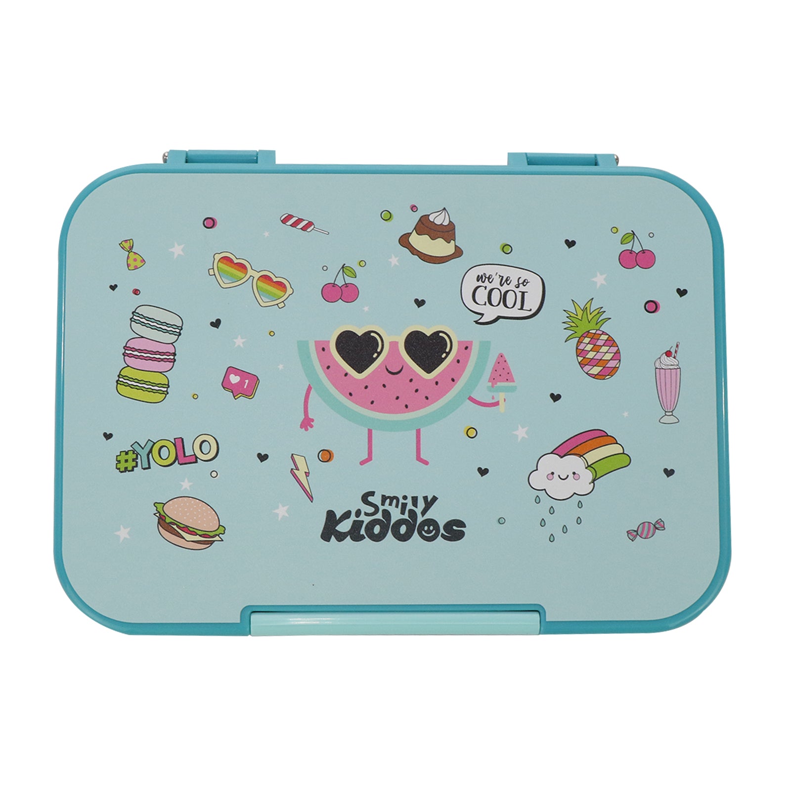 Smily Kiddos Bento lunch box-Cool Fruit Theme Light Blue