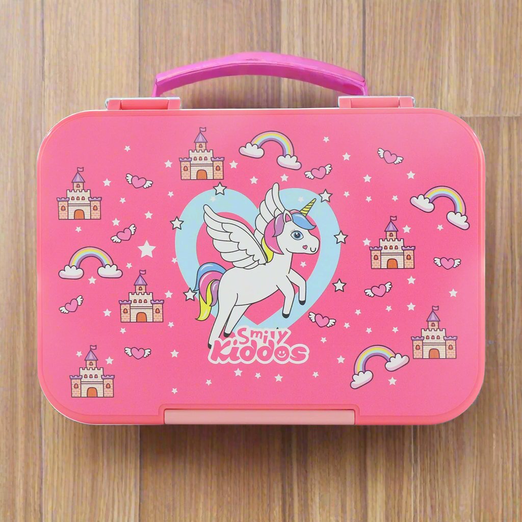 Smily Kiddos Bento lunch box-Unicorn Theme Pink